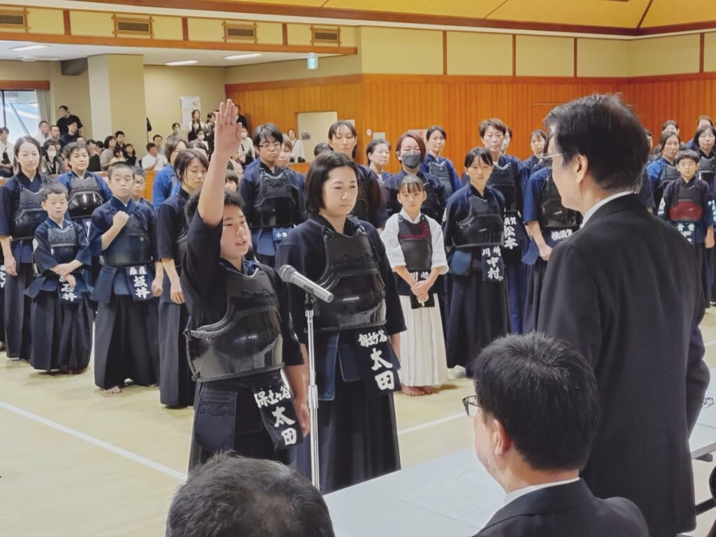 選手宣誓　保土ケ谷区剣道連盟　太田 海晴選手